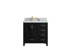 Malibu 36 in. W x 22 in. D Left Offset Sink Bathroom Vanity - photo 15