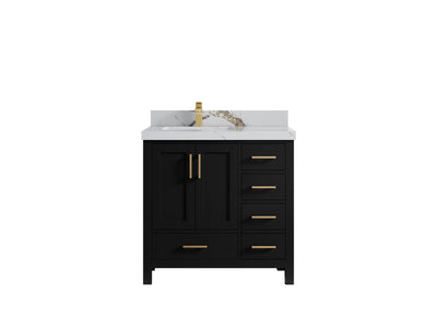 Malibu 36 in. W x 22 in. D Left Offset Sink Bathroom Vanity - Willow Bath and Vanity