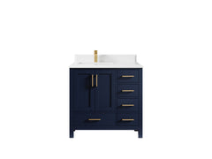 Malibu 36 in. W x 22 in. D Left Offset Sink Bathroom Vanity - photo 29