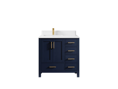 Malibu 36 in. W x 22 in. D Left Offset Sink Bathroom Vanity - Willow Bath and Vanity