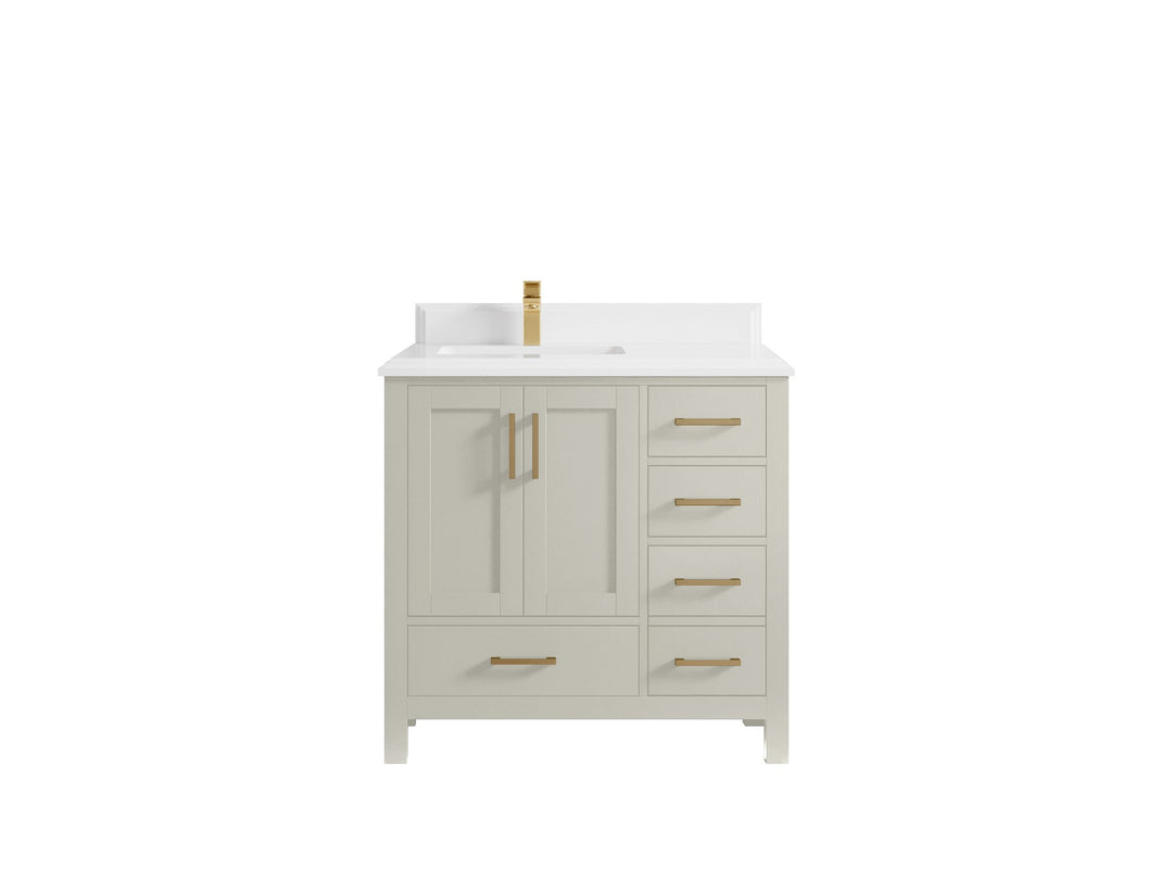 Malibu 36 in. W x 22 in. D Left Offset Sink Bathroom Vanity - Willow Bath and Vanity