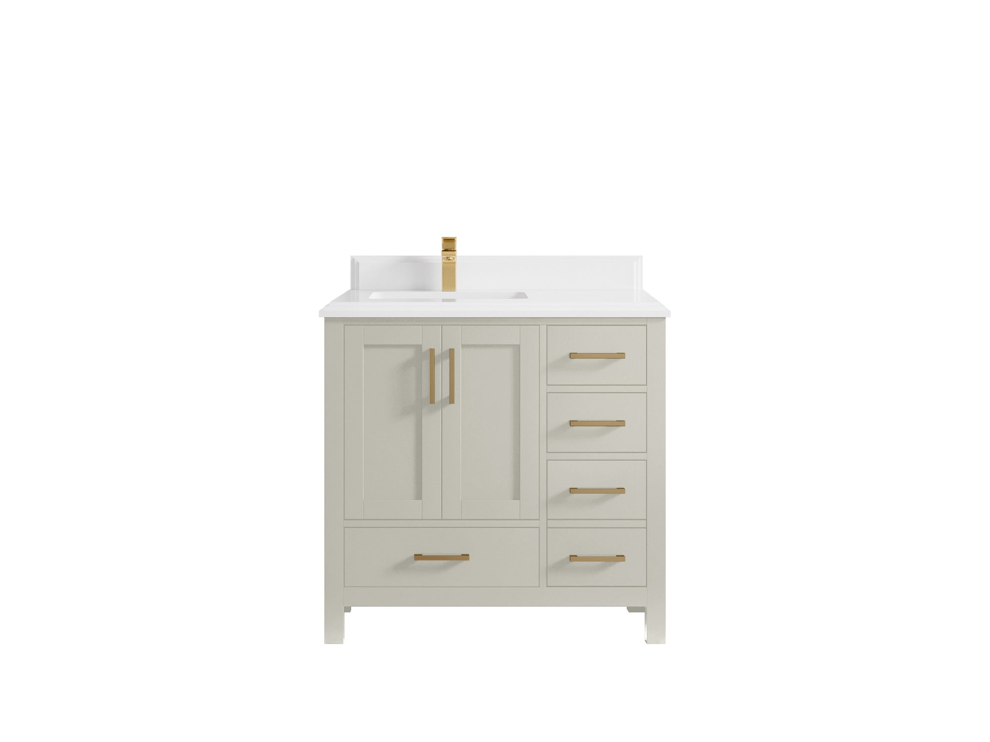 Malibu 36 in. W x 22 in. D Left Offset Sink Bathroom Vanity - Willow Bath and Vanity