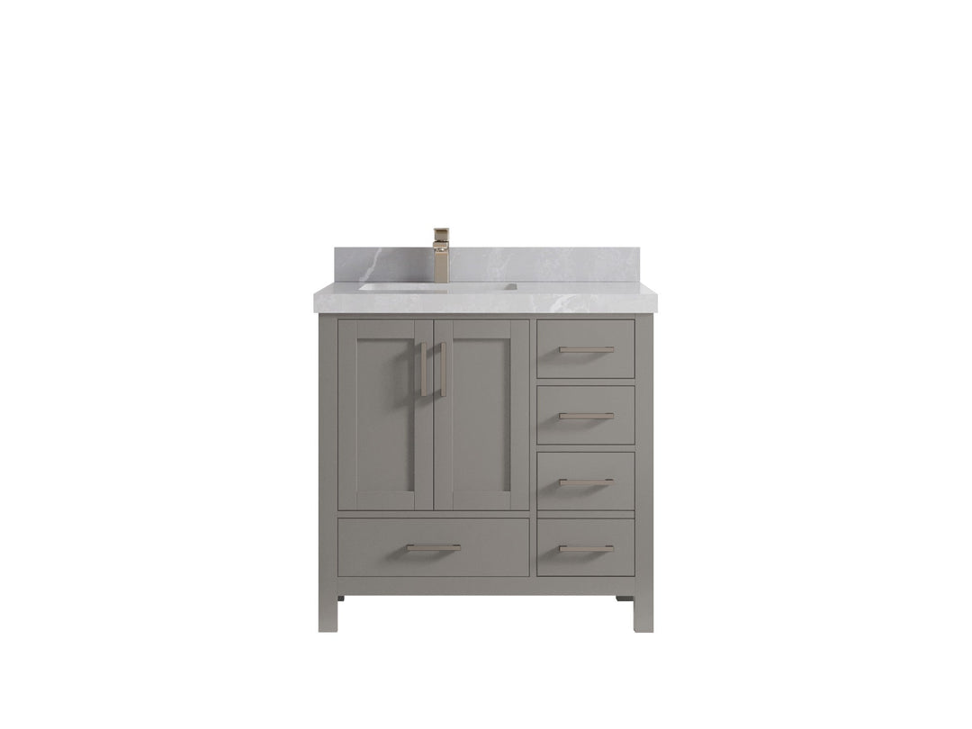 Malibu 36 in. W x 22 in. D Left Offset Sink Bathroom Vanity - Willow Bath and Vanity