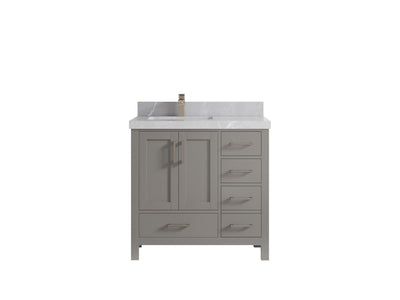 Malibu 36 in. W x 22 in. D Left Offset Sink Bathroom Vanity - Willow Bath and Vanity