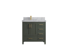 Malibu 36 in. W x 22 in. D Left Offset Sink Bathroom Vanity - photo 48