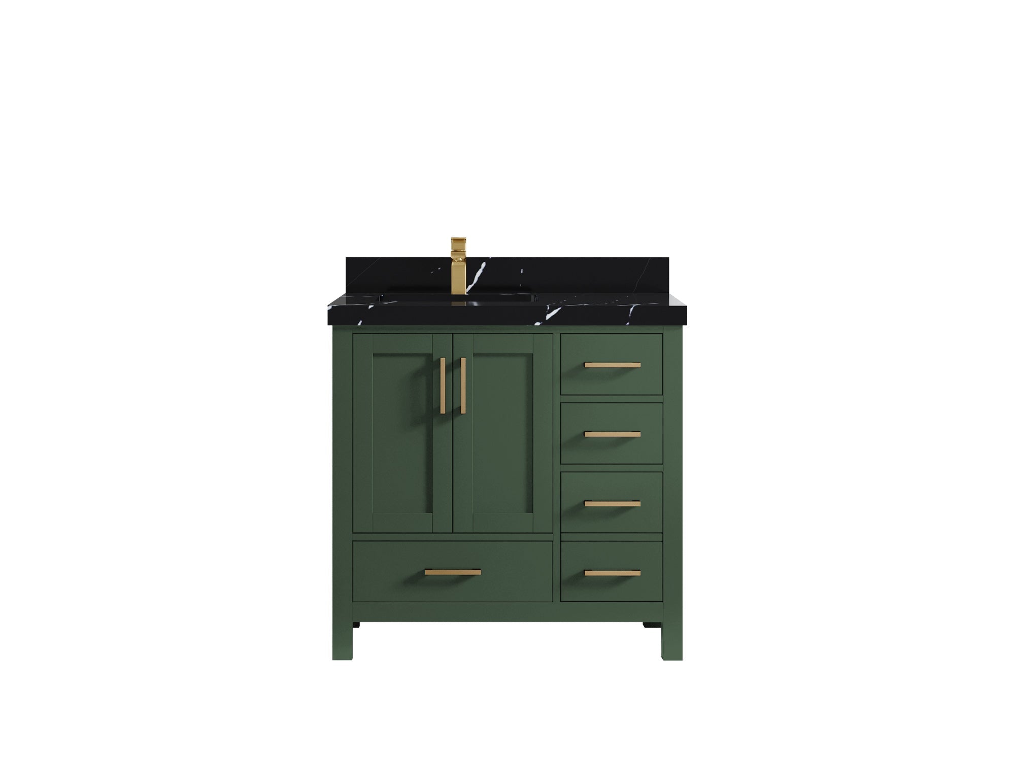 Malibu 36 in. W x 22 in. D Left Offset Sink Bathroom Vanity - Willow Bath and Vanity
