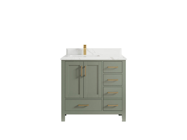 Malibu 36 in. W x 22 in. D Left Offset Sink Bathroom Vanity - photo 26