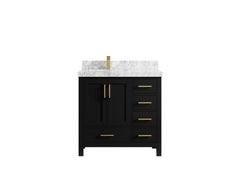 Malibu 36 in. W x 22 in. D Left Offset Sink Bathroom Vanity - photo 11