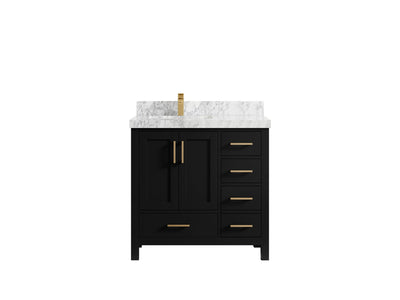Malibu 36 in. W x 22 in. D Left Offset Sink Bathroom Vanity - Willow Bath and Vanity