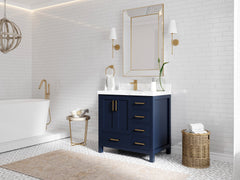 Malibu 36 in. W x 22 in. D Left Offset Sink Bathroom Vanity - photo 2