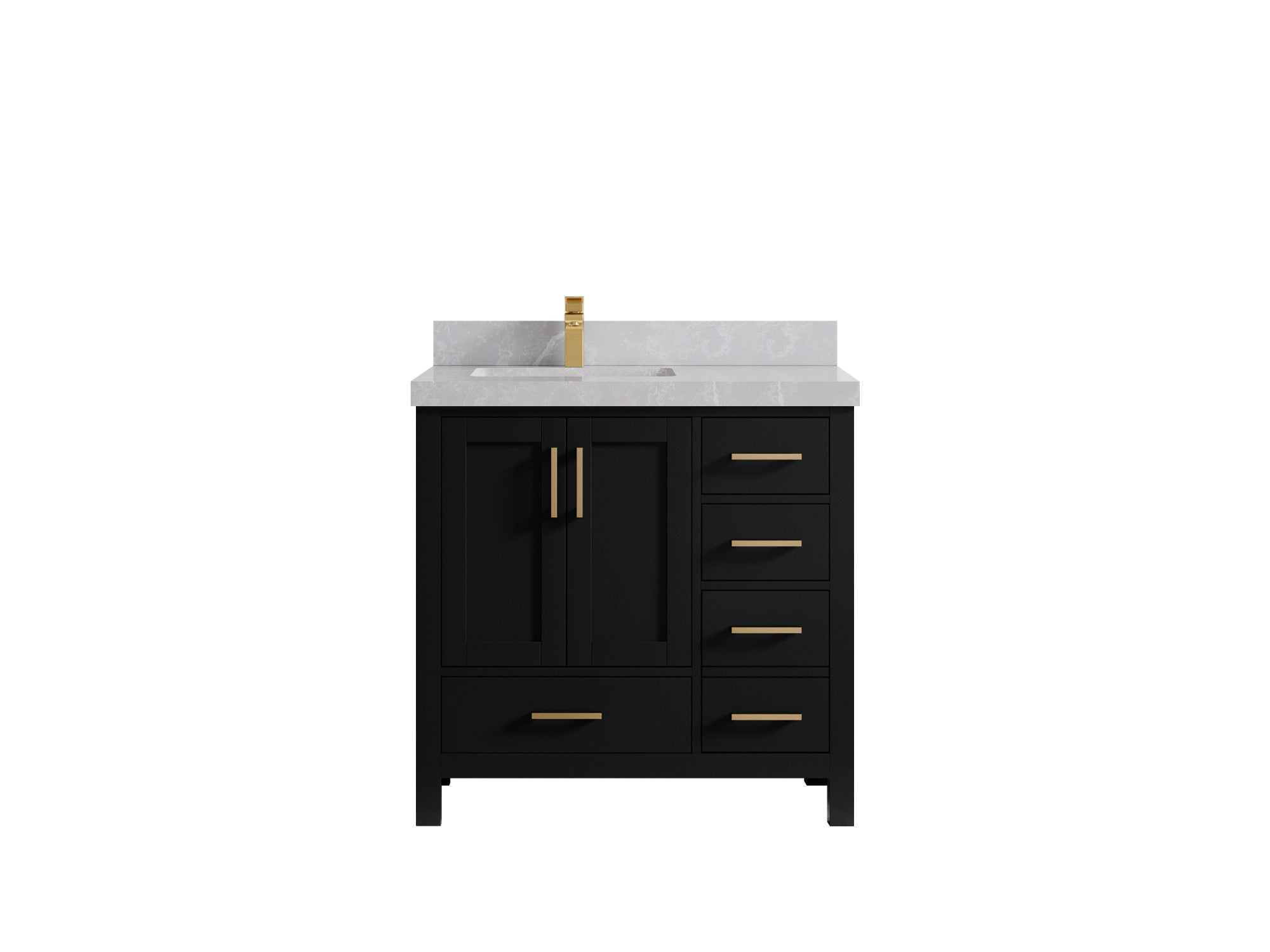 Malibu 36 in. W x 22 in. D Left Offset Sink Bathroom Vanity - Willow Bath and Vanity