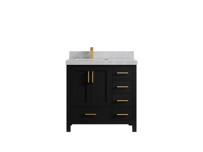 Malibu 36 in. W x 22 in. D Left Offset Sink Bathroom Vanity - Willow Bath and Vanity