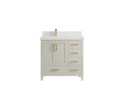 Malibu 36 in. W x 22 in. D Left Offset Sink Bathroom Vanity - Willow Bath and Vanity