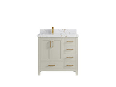 Malibu 36 in. W x 22 in. D Left Offset Sink Bathroom Vanity - photo 37