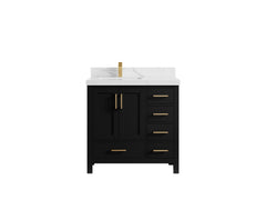 Malibu 36 in. W x 22 in. D Left Offset Sink Bathroom Vanity - photo 17