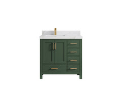 Malibu 36 in. W x 22 in. D Left Offset Sink Bathroom Vanity - photo 23