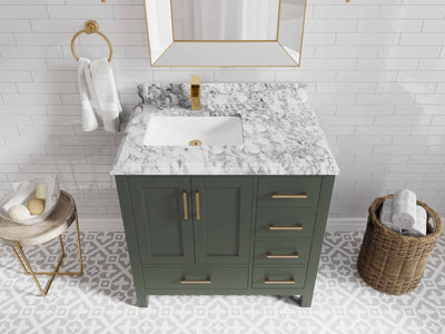 Malibu 36 in. W x 22 in. D Left Offset Sink Bathroom Vanity - Willow Bath and Vanity