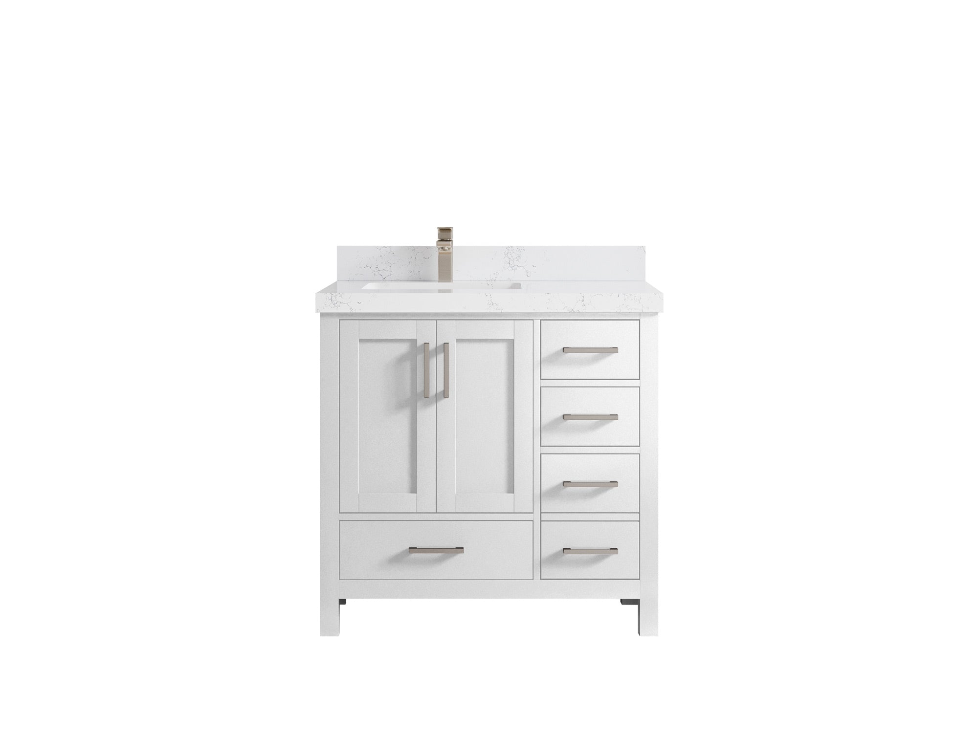 Malibu 36 in. W x 22 in. D Left Offset Sink Bathroom Vanity - Willow Bath and Vanity