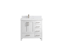 Malibu 36 in. W x 22 in. D Left Offset Sink Bathroom Vanity - photo 29