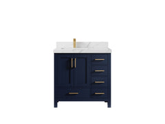 Malibu 36 in. W x 22 in. D Left Offset Sink Bathroom Vanity - photo 17