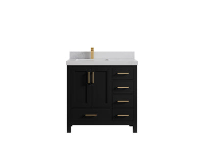 Malibu 36 in. W x 22 in. D Left Offset Sink Bathroom Vanity - Willow Bath and Vanity
