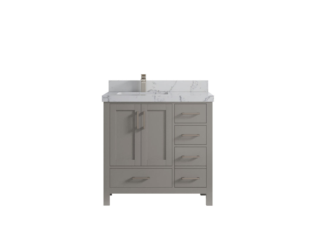 Malibu 36 in. W x 22 in. D Left Offset Sink Bathroom Vanity - Willow Bath and Vanity