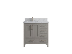 Malibu 36 in. W x 22 in. D Left Offset Sink Bathroom Vanity - photo 43