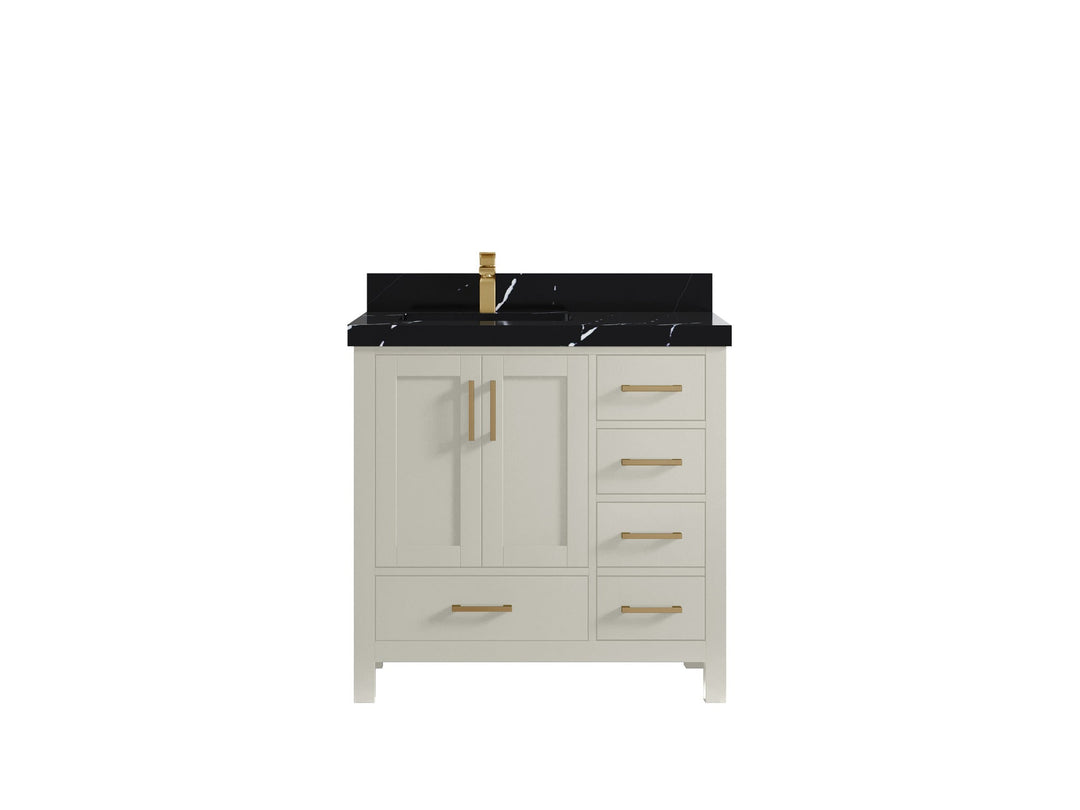 Malibu 36 in. W x 22 in. D Left Offset Sink Bathroom Vanity - Willow Bath and Vanity
