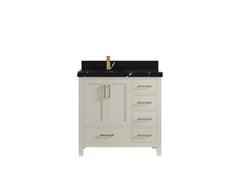 Malibu 36 in. W x 22 in. D Left Offset Sink Bathroom Vanity - photo 9
