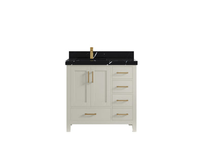 Malibu 36 in. W x 22 in. D Left Offset Sink Bathroom Vanity - Willow Bath and Vanity