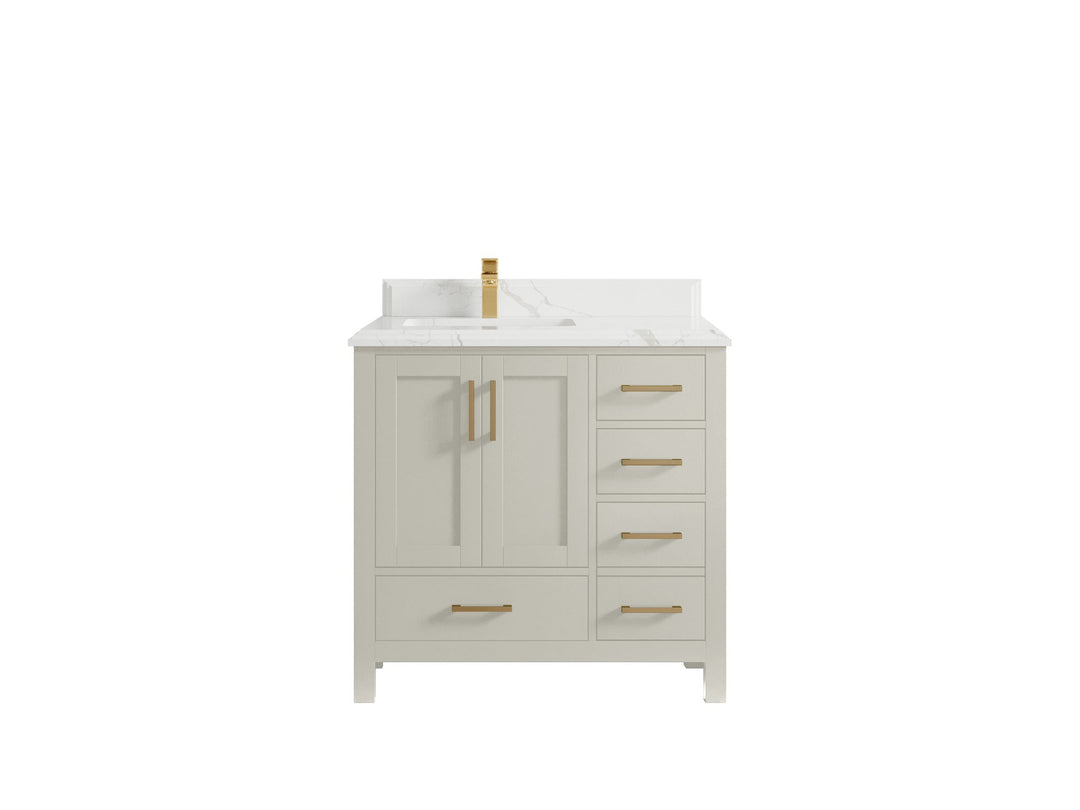 Malibu 36 in. W x 22 in. D Left Offset Sink Bathroom Vanity - Willow Bath and Vanity