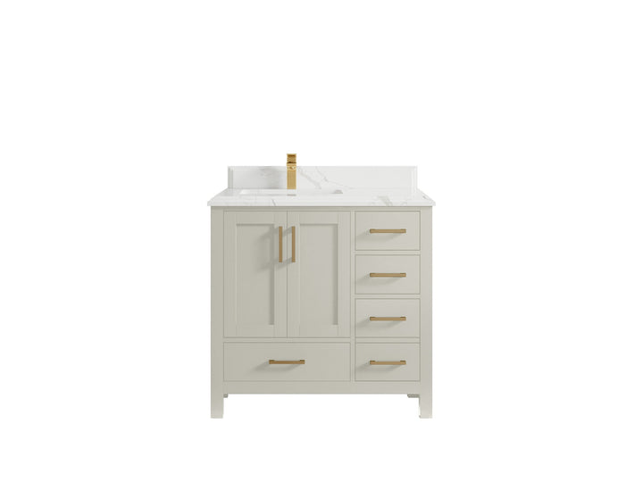 Malibu 36 in. W x 22 in. D Left Offset Sink Bathroom Vanity - photo 23