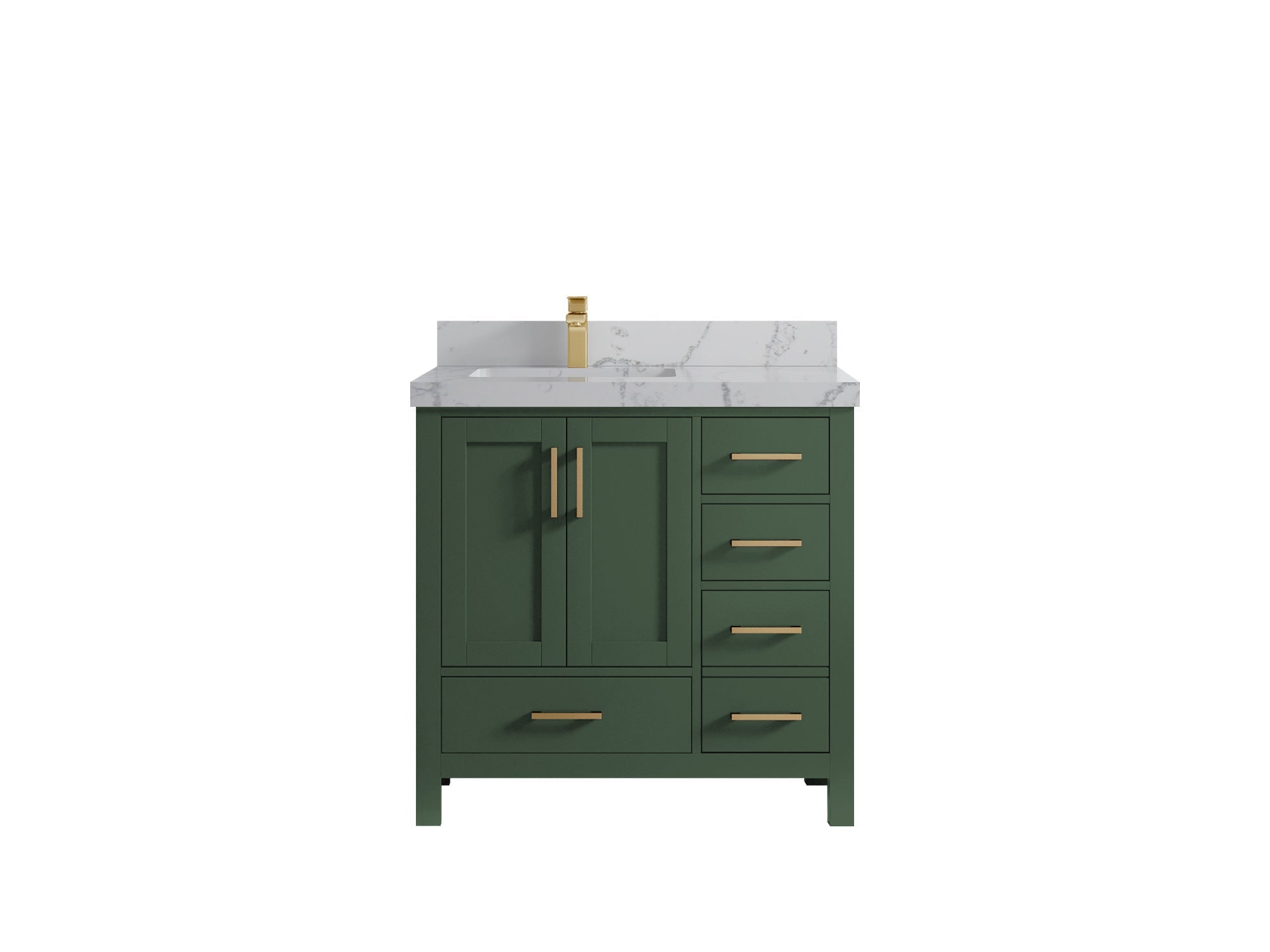 Malibu 36 in. W x 22 in. D Left Offset Sink Bathroom Vanity - Willow Bath and Vanity