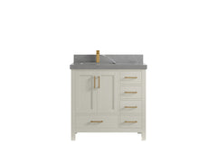 Malibu 36 in. W x 22 in. D Left Offset Sink Bathroom Vanity - photo 33