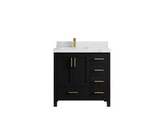 Malibu 36 in. W x 22 in. D Left Offset Sink Bathroom Vanity - photo 21