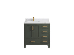 Malibu 36 in. W x 22 in. D Left Offset Sink Bathroom Vanity - photo 26