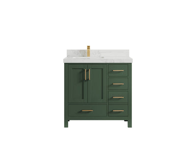Malibu 36 in. W x 22 in. D Left Offset Sink Bathroom Vanity - Willow Bath and Vanity