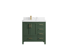 Malibu 36 in. W x 22 in. D Left Offset Sink Bathroom Vanity - photo 41