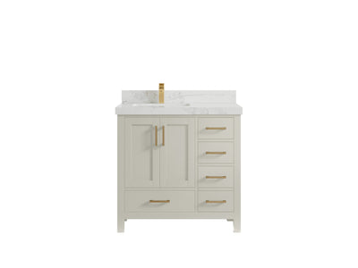 Malibu 36 in. W x 22 in. D Left Offset Sink Bathroom Vanity - Willow Bath and Vanity