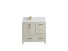 Malibu 36 in. W x 22 in. D Left Offset Sink Bathroom Vanity - photo 21