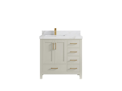 Malibu 36 in. W x 22 in. D Left Offset Sink Bathroom Vanity - Willow Bath and Vanity