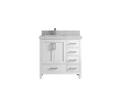 Malibu 36 in. W x 22 in. D Left Offset Sink Bathroom Vanity - photo 31