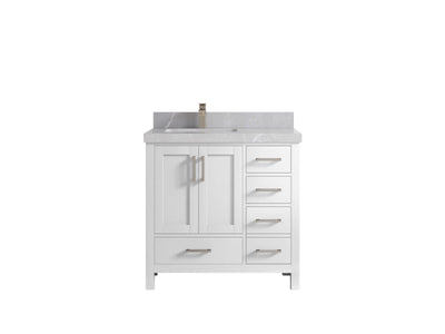 Malibu 36 in. W x 22 in. D Left Offset Sink Bathroom Vanity - Willow Bath and Vanity