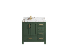 Malibu 36 in. W x 22 in. D Left Offset Sink Bathroom Vanity - photo 37
