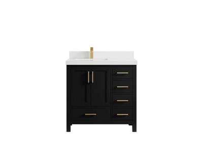 Malibu 36 in. W x 22 in. D Left Offset Sink Bathroom Vanity - Willow Bath and Vanity