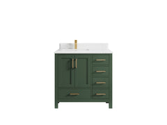 Malibu 36 in. W x 22 in. D Left Offset Sink Bathroom Vanity - photo 27