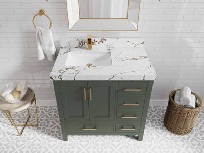 Malibu 36 in. W x 22 in. D Left Offset Sink Bathroom Vanity - Willow Bath and Vanity