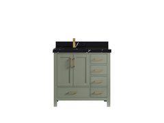 Malibu 36 in. W x 22 in. D Left Offset Sink Bathroom Vanity - photo 12