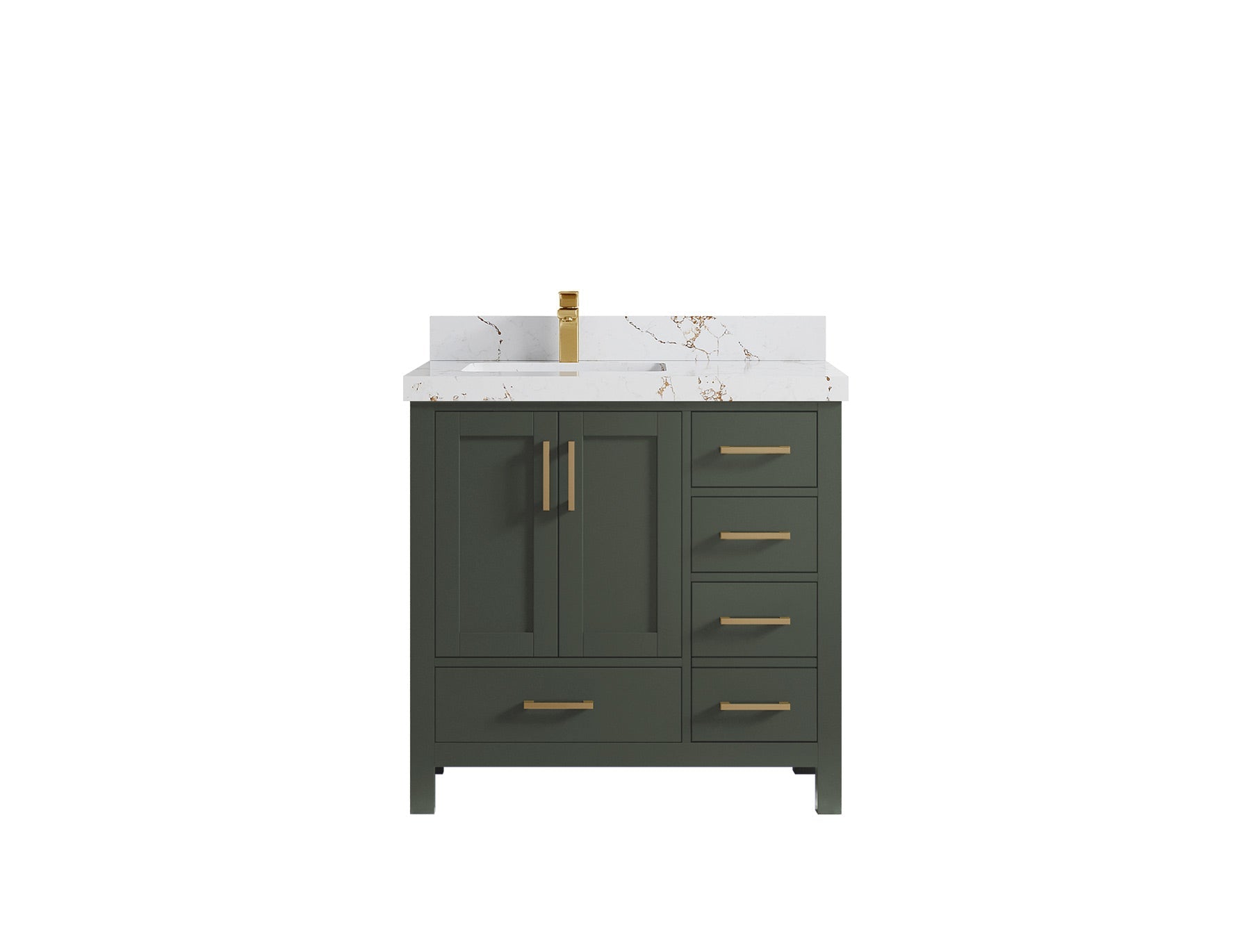 Malibu 36 in. W x 22 in. D Left Offset Sink Bathroom Vanity - Willow Bath and Vanity