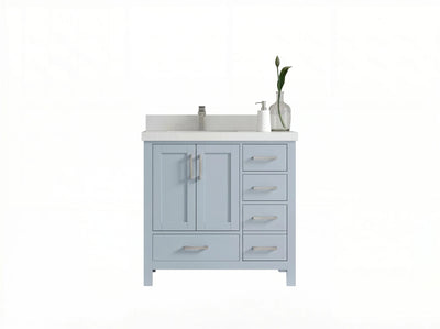 Malibu 36 in. W x 22 in. D Left Offset Sink Bathroom Vanity - Willow Bath and Vanity